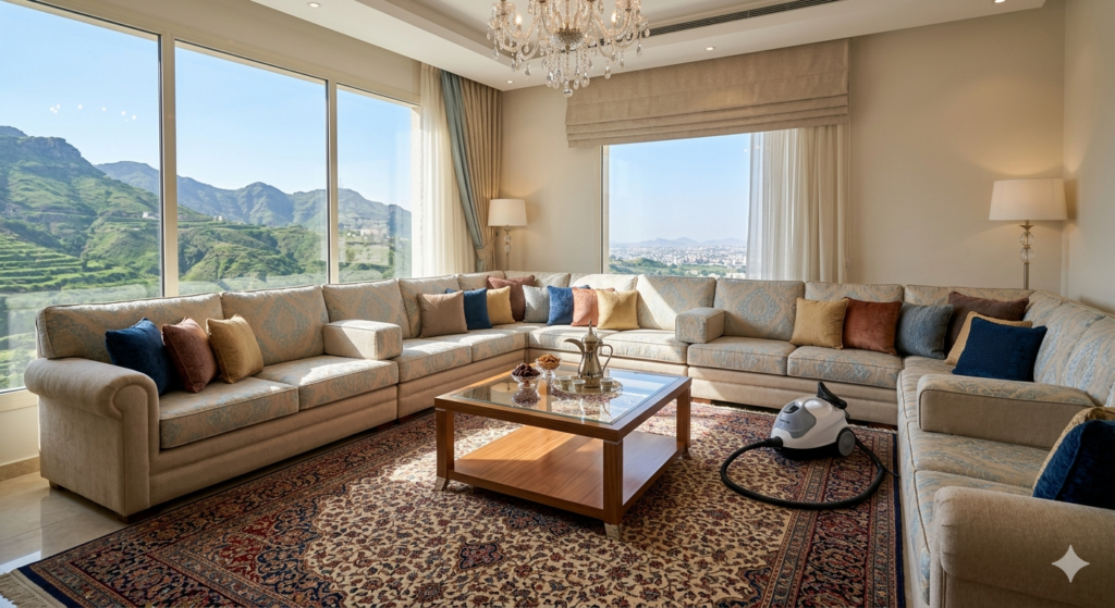 تنظيف مجالس بالبخار بأبها وخميس مشيط - زوايا كلين